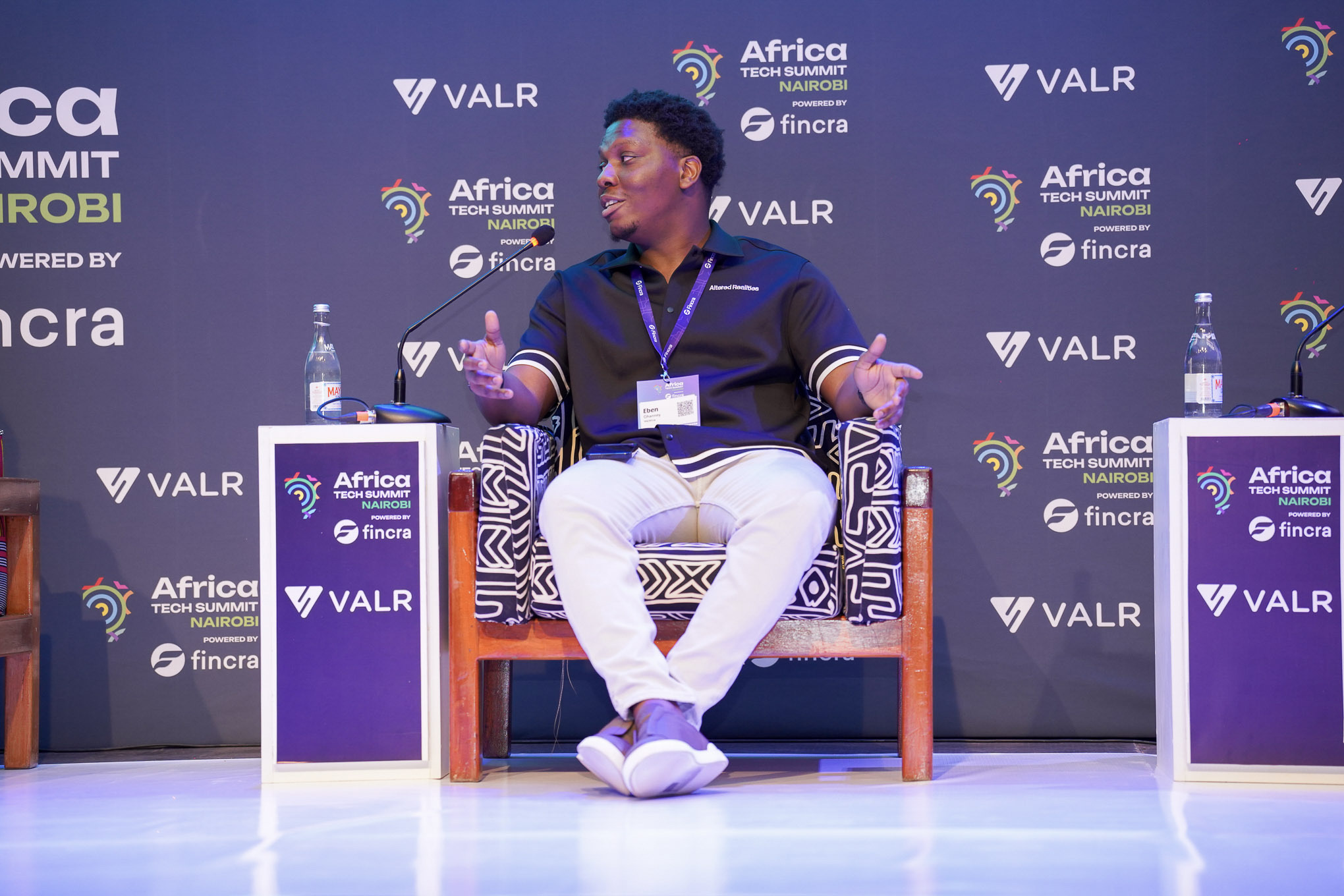 Ebenezer speaking at Africa Tech Summit